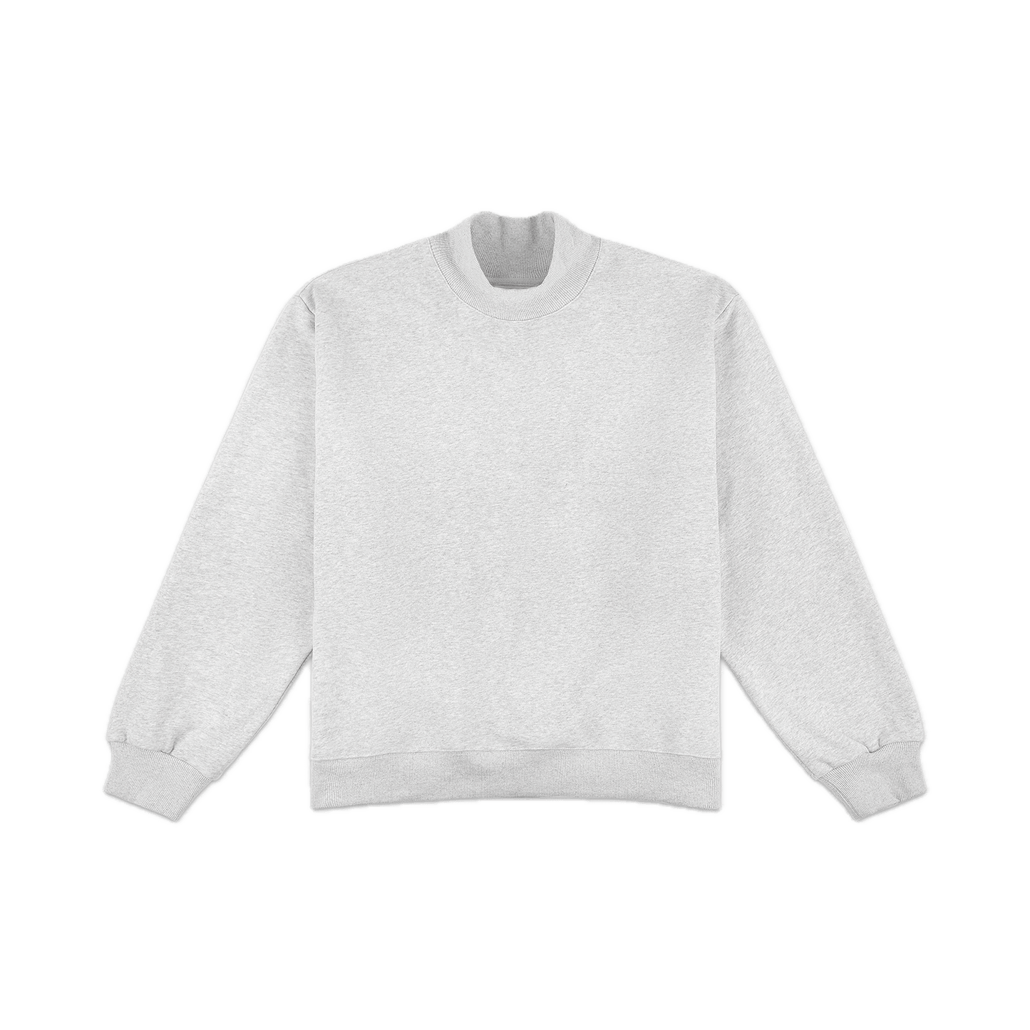 turtleneck sweatshirt flat lay - classic grey